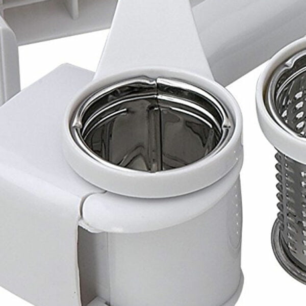 Rotary Cheese Grater Set, White With Three Grating Barrels, from Dexam Swift -2189