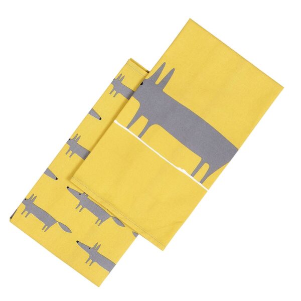 Scion Living Mr Fox Set of 2 Tea Towels - Yellow