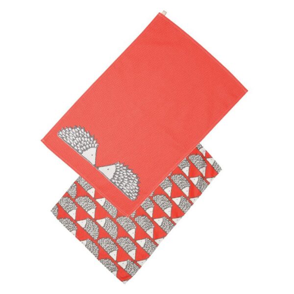 Scion Living Spike Set of 2 Tea Towels - Red