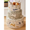 Set of 3 Round Nesting Cake Storage Tins - Assorted Woodland Animals Designs-2245