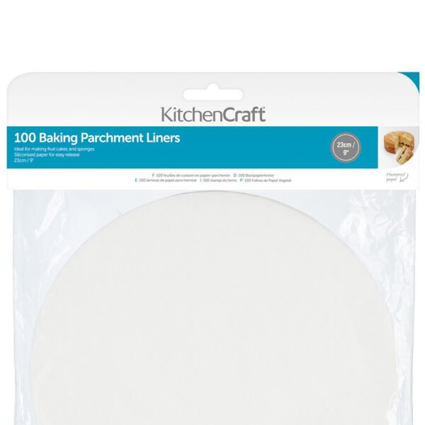 Non Stick Greaseproof Baking Parchment Paper 23cm (9") Pack of 100-82358