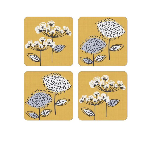 Pack of 4 Coasters Retro Meadow Design by Cooksmart-0