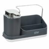 Grey Sink Tidy Caddy Organiser with lotion dispenser by 5Five Simply Smart-0