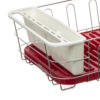 Dish Drainer with Removable Draining Tray Red-79921