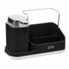 Black Sink Tidy Caddy Organiser with lotion dispenser by 5Five Simply Smart-0