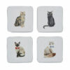 Pack of 4 Coasters CURIOUS CATS Design by Cooksmart-0