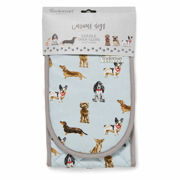Double Oven Glove Curious Dogs from Cooksmart -82532